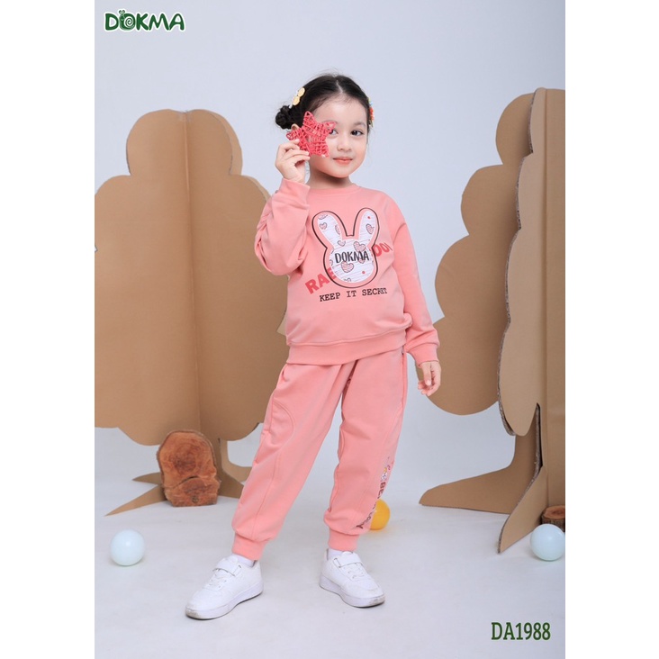 (13-25kg) Áo Dài Tay Bé Gái In Hình Cute Dokma DA1892 DA1988 DA3288