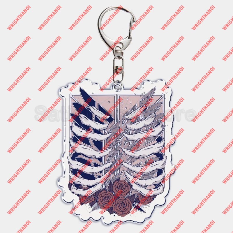 Móc Khóa Anime Attack on Titan Acrylic Nhân vật Levi Eren Mikasa Phụ Kiện trang trí móc khóa balo đi học