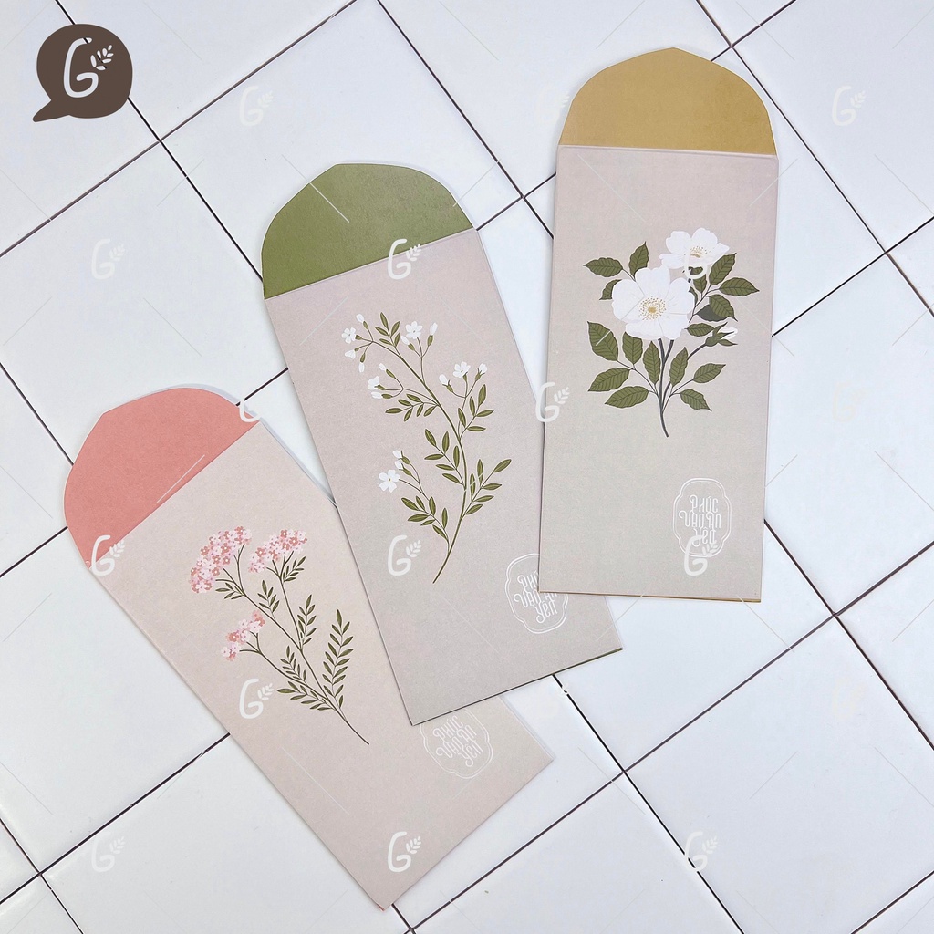 Bao lì xì tết 2025 cao cấp của Gác Xép chất liệu Kraft Nhật nhập khẩu - Mã GX025