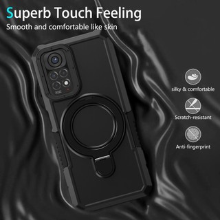 Dành cho Redmi Note 11 Pro / 11s / Note 14 Pro 5G Ốp điện thoại có giá đỡ vòng PC cứng Mặt sau TPU mềm Edge Bảo vệ chống rơi cấp độ quân sự Vỏ mỏng chống sốc