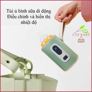 Túi ủ bình sữa di động USB bằng da hiển thị nhiệt độ, chống thấm nước, điều chỉnh 5 mức 1 đổi 1 trong 7 ngày