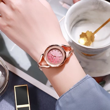 Đồng hồ nữ Đồng hồ nữ Phong cách mới Mặt số chuyển màu Đồng hồ nữ Thời trang Phiên bản Hàn Quốc Vòng tay thạch anh đẹp Đồng hồ nữ