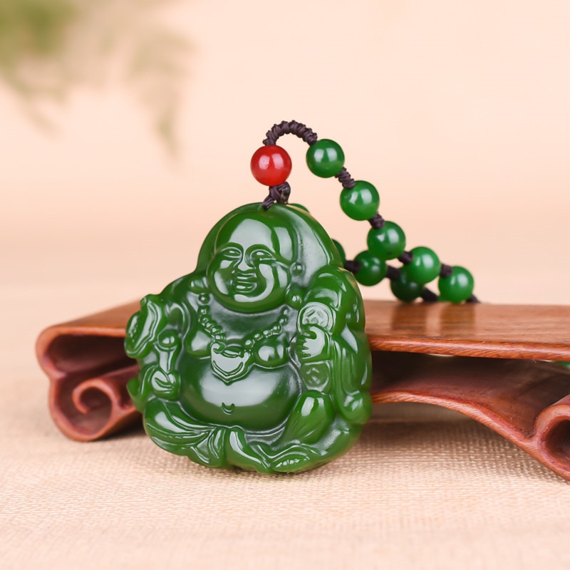 Spinner Mặt Dây Chuyền Hình Phật ruyi Bodhi Màu Xanh Lá Thời Trang Dễ Phối Đồ Cho Nữ