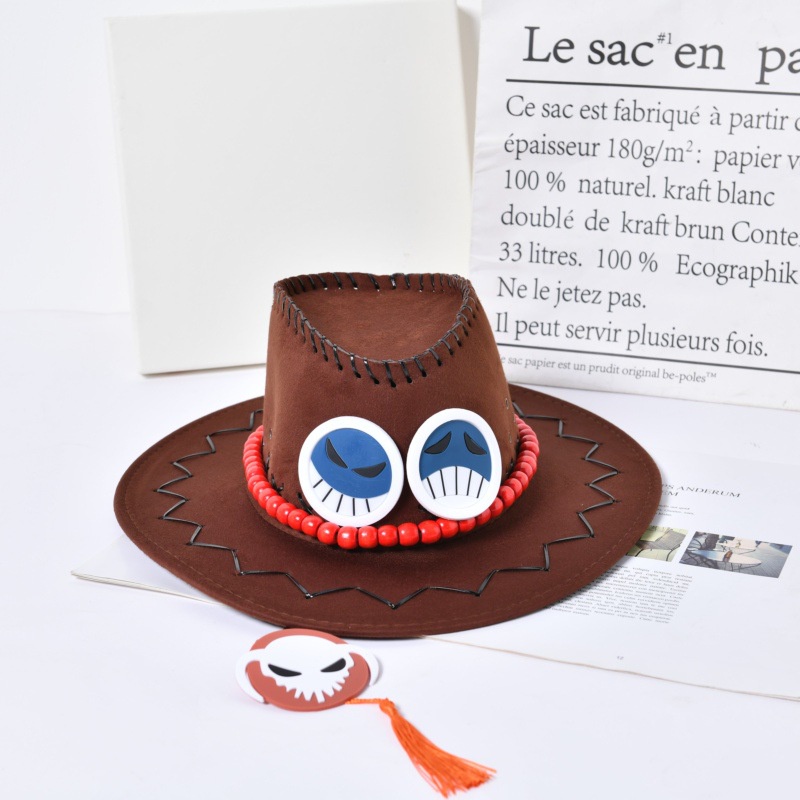 One Nón Cao Bồi Hóa Trang Nhân Vật ace Trong Phim Hoạt Hình one piece