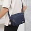 Túi đeo vai WOODNEST, Túi đeo chéo nam Nylon xanh đen, hình chữ nhật lớn Satchel du lịch