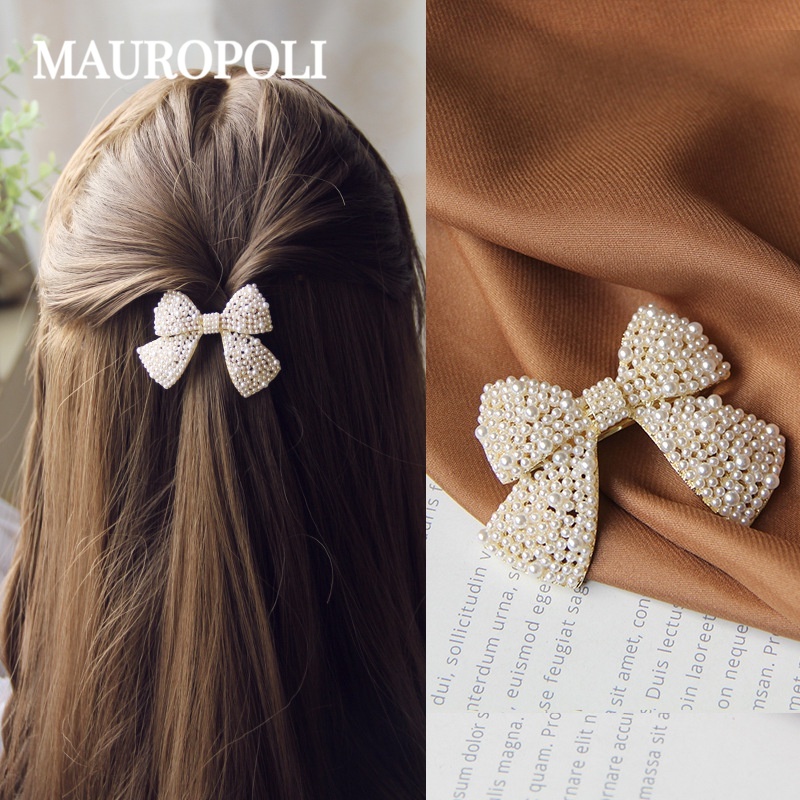 Mauropoli [Hàng Có Sẵn] Kẹp Tóc Hợp Kim Đính Đá Phong Cách Hàn Quốc Mới