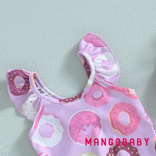 Mg-baby Bé Gái Mùa Hè Áo Liền Quần Áo Bơi Không Tay Hoạt Hình Donut In Đồ Tắm