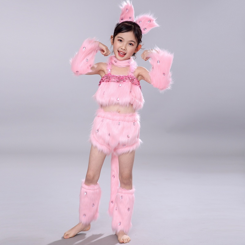 💕Chỗ💕 Quần Áo Trẻ Em Động Vật Múa Trang Phục Quần Áo Cho Bé Gái 3 Đến 14 Tuổi Mèo Ba Tư Trang Phục Mới Lạ Halloween Giáng Sinh