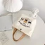 Túi Tote Canvas ESSENCEH, Túi Xách Mini Canvas Hoạt Hình, Túi Ăn Trưa Đào Dung Tích Lớn Dễ Thương Nữ