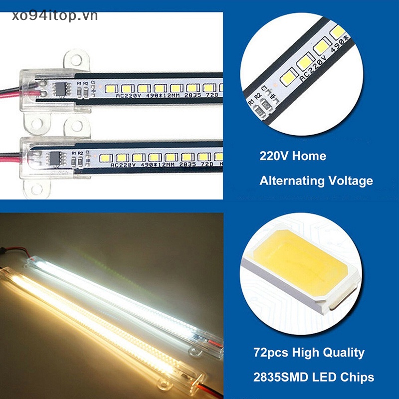Thanh Đèn LED 72 Bóng XOITOP AC220V 2835 Dạng Kẹp 30cm 40cm Tiết Kiệm Năng Lượng