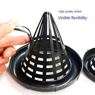 Giỏ bắt cá và nắp lồng bằng nhựa, phù hợp cho việc câu cá ngoài trời với kích thước đa dạng