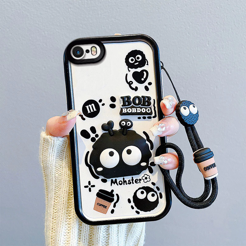 ốp lưng IPhone 5 ốp lưng IPhone 5s ốp IPhone Se 2016 ốp lưng gấu dâu Phim Ba chiều Hình búp bê ốp điện thoại mềm dễ thương BB-TYGZ