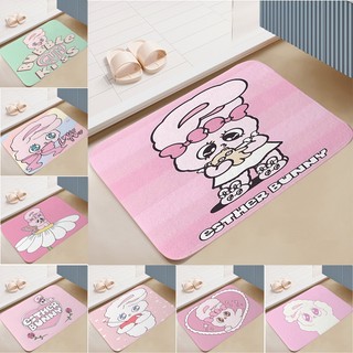 Thảm cửa Esther Bunny Hoạt hình Thảm cửa thỏ dễ thương ngọt ngào Quà tặng thiết thực cho gia đình Phòng ngủ Văn phòng Thảm trải sàn chống trượt (60x40CM)