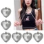 XGB 10 Chiếc Nhựa Trái Tim Mặt Dây Chuyền Hạt Trái Tim Tòn Ten Quyến Rũ Trang Sức DIY Đồ Dùng Cho Vòng Cổ Vòng Tay Bông Tai Làm