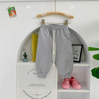 Q115-[tomnaukid] Quần ống chun 4 MÀU chất cotton 2 lớp có giãn 4 chiều bé gái cực dễ thương (dây trơn k có chéo) - Si