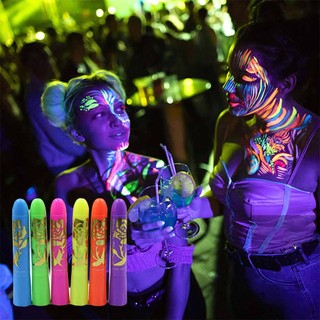 Excellent 6 Pack Glow in the Dark Face Body Paint Glow Sticks Markers Makeup Face Painting Kits, For Halloween and Parties