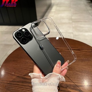 [JLK] Ultra Thin Clear Hard Case For iPhone 15 14 12 13 Pro Max 15 Plus Slim Solid Color Transparent PC Shockproof Cover