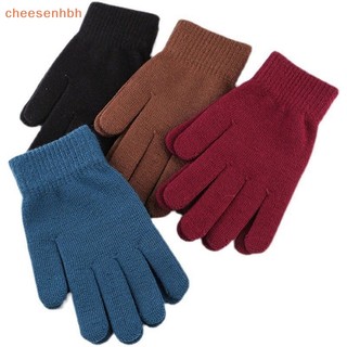Cheehbh Găng Tay Len cashmere Dệt Kim Dày Dặn Giữ Ấm Ngón Tay Thời Trang Thu Đông Cho Nam Nữ vn