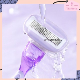 Dụng cụ tẩy lông Maycreate có bọc bảo vệ chống tổn thương da 5 lưỡi 360 độ phù hợp da nhạy cảm