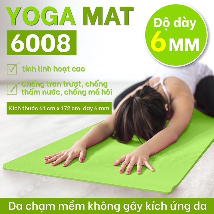 Mô tả {3 size}BG-Thảm tập YOGA GYM  Bám Sàn Chống Trượt Dễ Vệ Sinh,Chất Liệu Thảm Tập Yoga TPE,dễ gấp gọn - 1