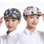 Mũ đầu bếp ESSENCEH, Dịch vụ thực phẩm Cotton Mũ làm việc chống bụi, Phụ kiện in vải kèm tóc Nấu ăn Mũ vệ sinh Nhà hàng khách sạn