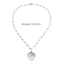 XGB Thời Trang Trái Tim Vòng Cổ Màu Bạc Có Thể Điều Chỉnh Length Neckchain Hoa Mặt Dây Chuyền Vòng Cổ Handmade Trang Sức Accessori