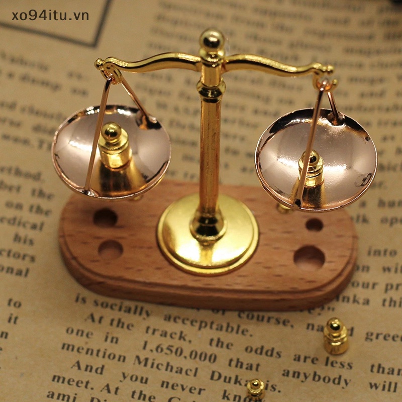 XOITU Vintage Cân Cân Bằng Trang Trí Thu Nhỏ Phụ Kiện Cổ Tư Pháp Cân Đồ trang trí Tinh Tế Trang Trí Nhà Cửa Trẻ Em Quà Tặng VN