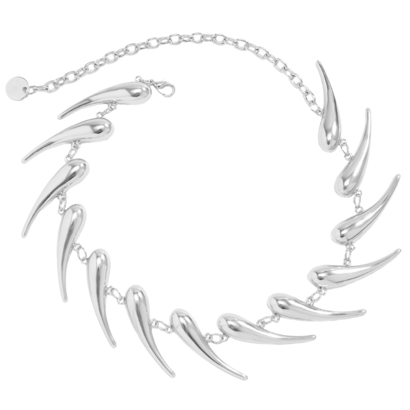 King Vòng cổ choker Đính Đinh Tán Hình Giọt Nước Phong Cách punk Cổ Điển