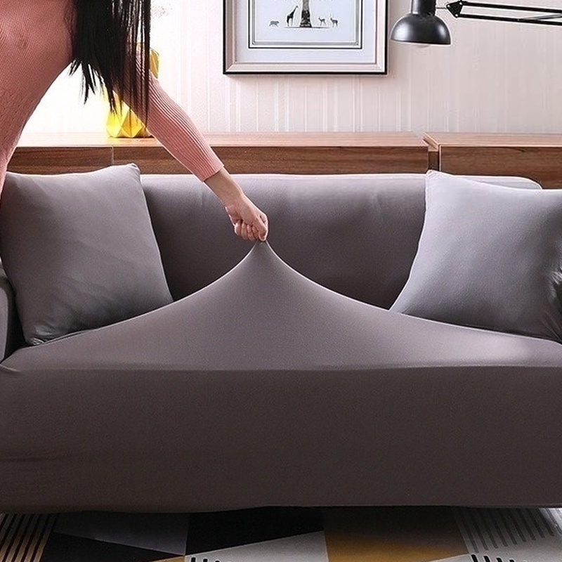 Vỏ Bọc Ghế Sofa,Bọc Sofa Màu Trơn,1/2/3/4 Sang Trọng Vệ Đệm Ghế Sofa Vải Thun Mại Co Giãn,trang Trí Nội Thất
