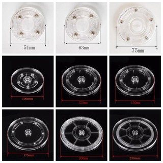 Bàn xoay LILYES Acrylic, Giá đỡ màn hình 360 độ, Tấm xoay trong suốt trưng bày trang sức