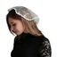 KIN Ren Veil Nhà nguyện Công giáo Mantilla Thêu Thánh Lễ Camellia Khăn choàng ngắn Mạng che mặt