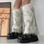 XGB Lông Thú Giả Lông Thú Giữ Ấm Chân Lông Giày Cao Gót Boot Còng Bao Carnivals Boot Cover