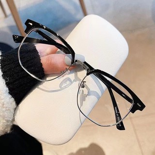 Mắt Kính Gọng Vuông Kim Loại Chống Bức Xạ Phong Cách Retro Cho Nam Nữ