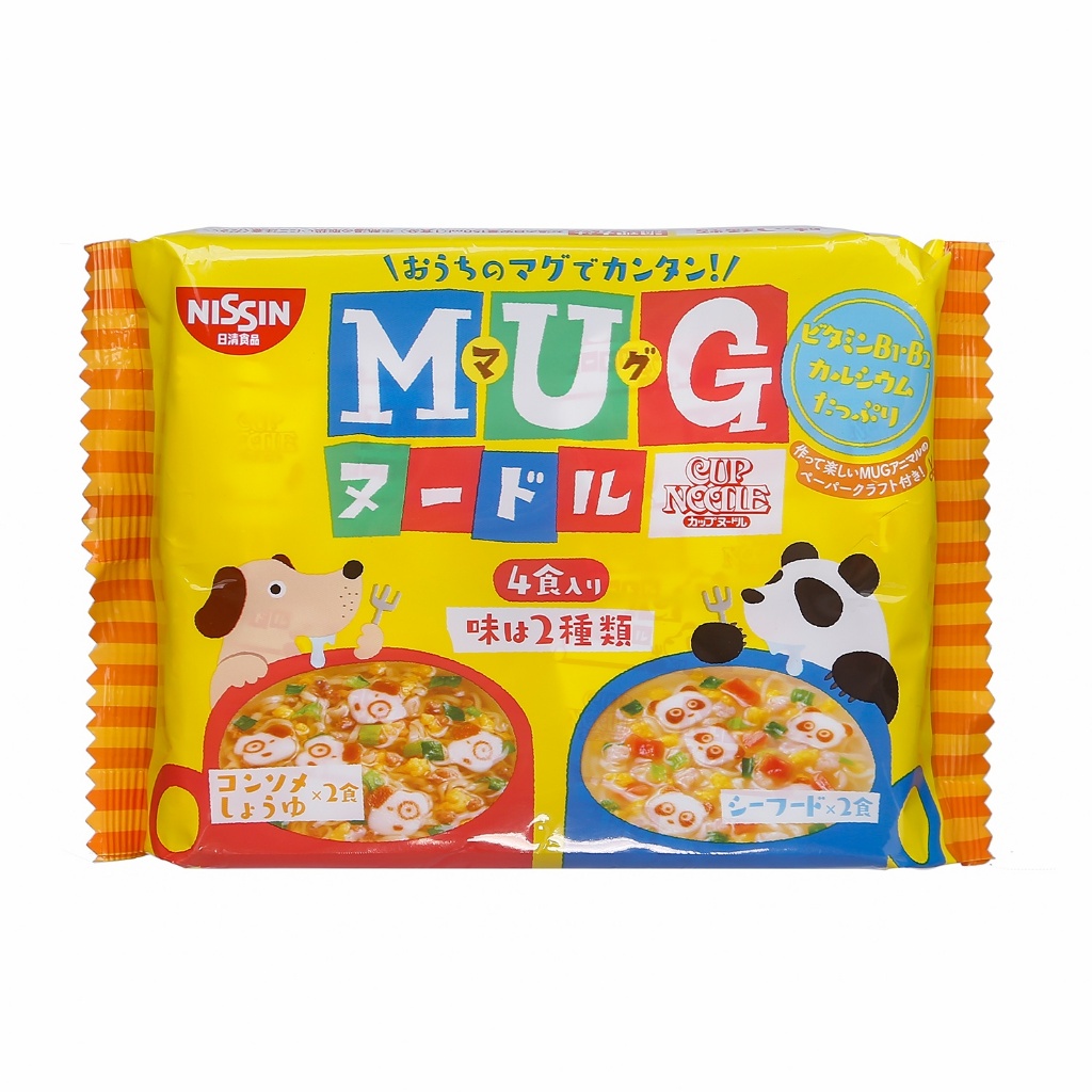 Mì Mug Vàng Nissin - Mì Ăn Dặm Cho Bé TiBong Store Dinh Dưỡng Siêu Ngon Hình Thú Ngộ Nghĩnh Cho Bé Từ 12 Tháng (Gói 94G)