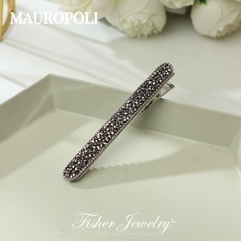Mauropoli [Sẵn sàng] Kẹp tóc kim cương giả nữ Dongdaemun Hàn Quốc Cọc đơn giản Chuỗi hạt kim cương Phụ kiện tóc Nổ Clip mỏ vịt Kẹp bên