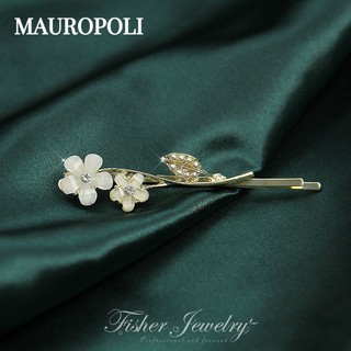 Mauropoli Kẹp Tóc Hợp Kim Hoa Ngọc Trai Nữ Sườn Xám, Kẹp Bên, Sẵn Sàng