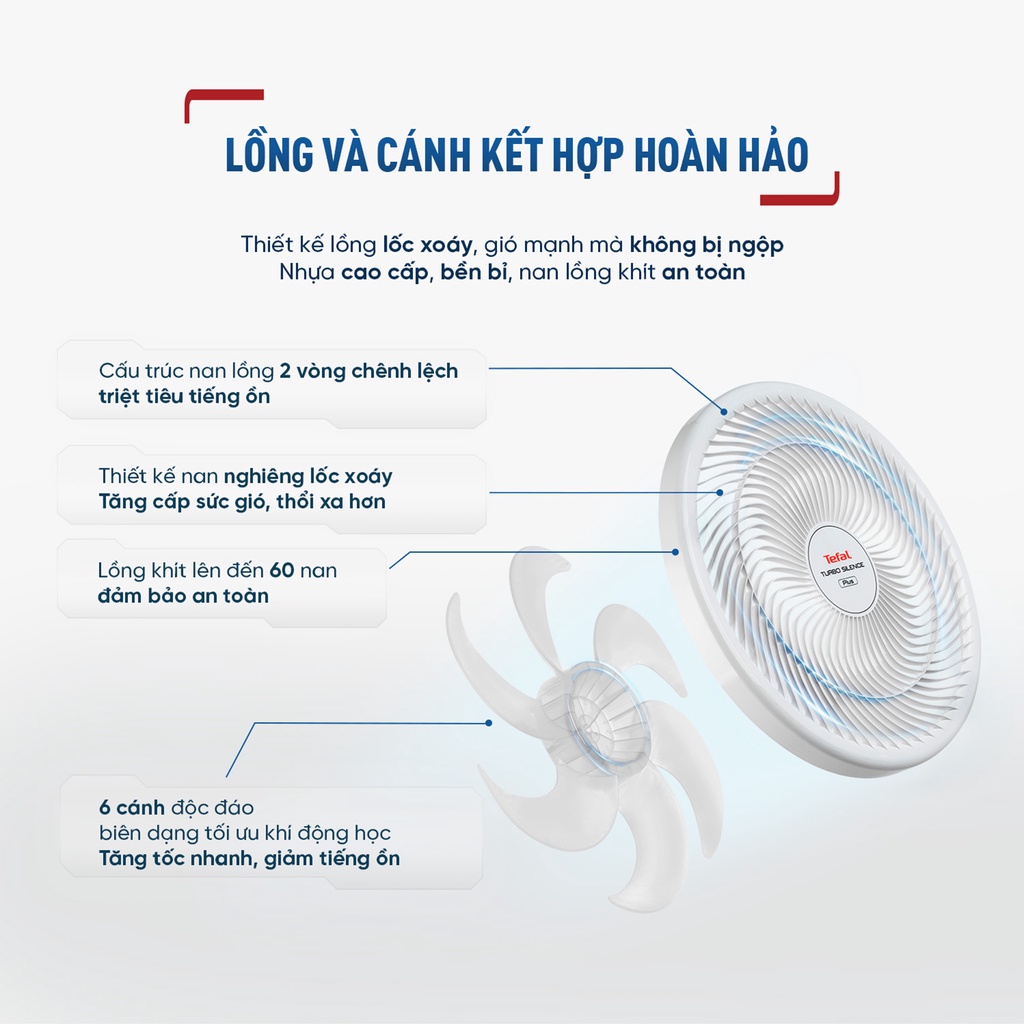 Ảnh Quạt đứng có điều khiển từ xa Tefal Turbo Silence Plus VH689690 - Gió đối lưu đa chiều 3