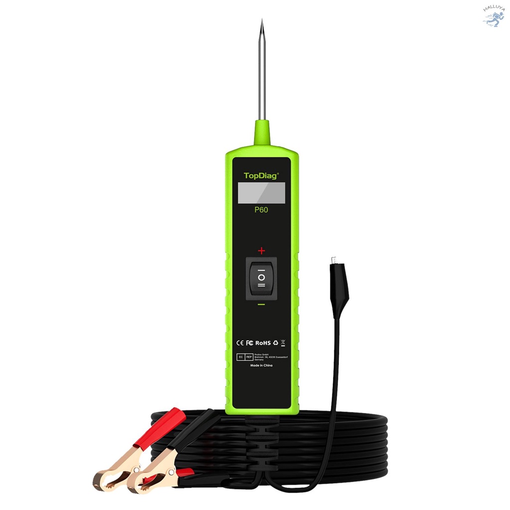 Thiết Bị Kiểm Tra Mạch Điện P60 6-30V DC Có Màn Hình LCD Cho Xe Hơi Hall-109