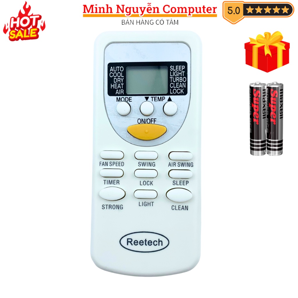 Điều khiển điều hòa Reetech Mã 02 ZH-JT-03, Remote máy lạnh