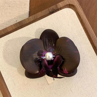 Phụ Nữ Phalaenopsis Kẹp Tóc Hoa Nhuộm Nhám Chân Tóc Nhẹ