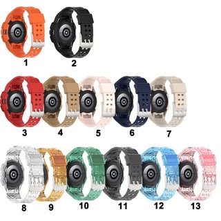 Trong Suốt Dây Đeo Bằng silicone + Vỏ Bảo Vệ Cho Đồng Hồ samsung galaxy watch 6 5 4 40mm 44mm