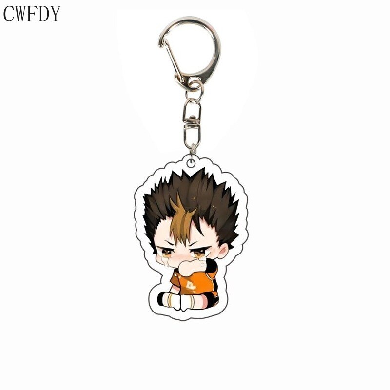 Móc khoá Anime Volleyball Boy Keychain Haikyuu!! Key Chain Haikyuu Kageyama Hinata Kenma Kozume Acrylic Figure
