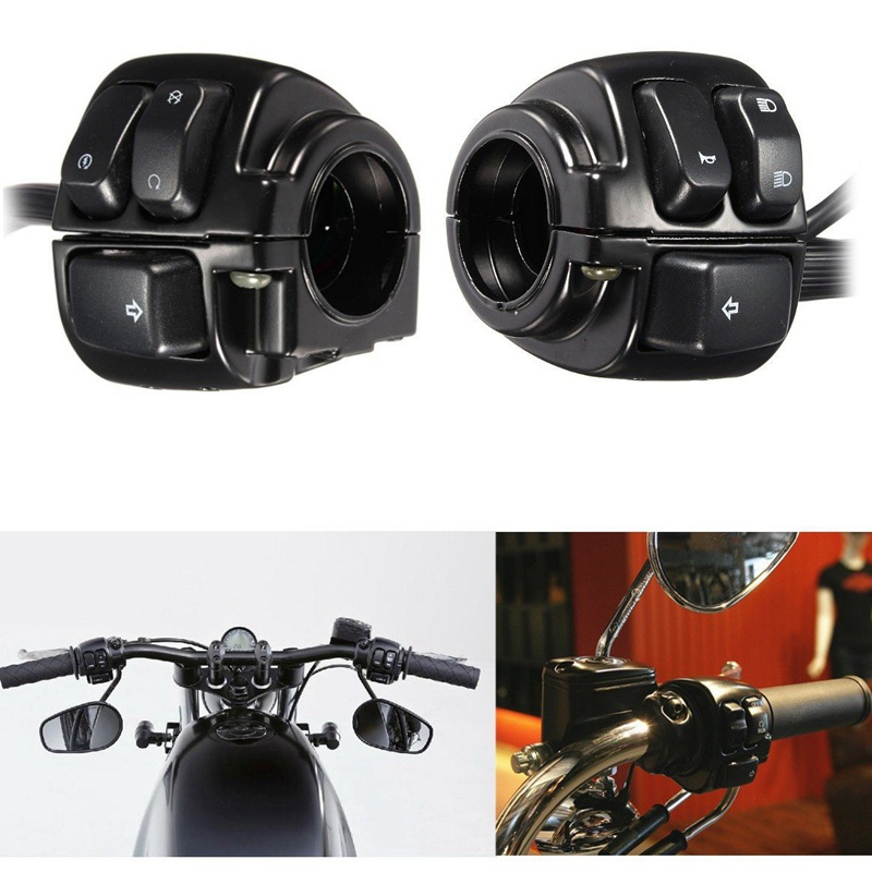 1 Cặp Công Tắc Đèn Điều Khiển Tay Lái Xe Máy (25mm) Có Dây Cho Harley