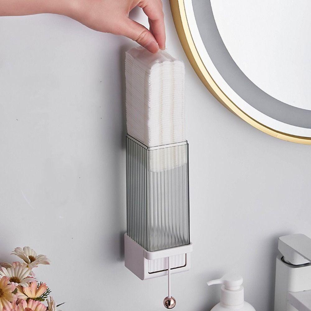 Hộp đựng bông trang điểm FAVORITEGOODS, Hộp đựng bông chống thấm nước treo tường, Tiết kiệm không gian ổn định Lắp đặt dễ dàng Tấm lót bông tự động Phòng tắm