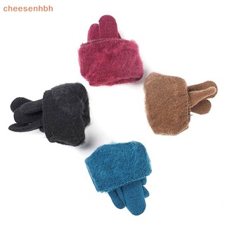Cheehbh Găng Tay Len cashmere Dệt Kim Dày Dặn Giữ Ấm Ngón Tay Thời Trang Thu Đông Cho Nam Nữ vn