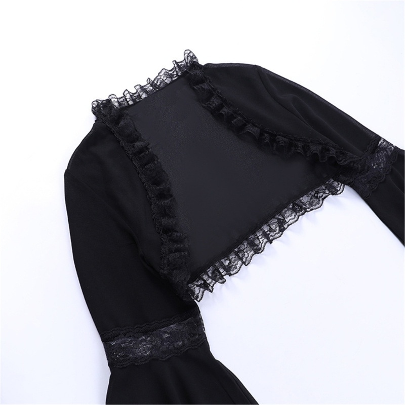 Fine Vintage Gothic Ren Shrug Sang Trọng Và Hợp Thời Trang Mở Áo Cardigan Top Showcase Your Confidence Và Phong Cách
