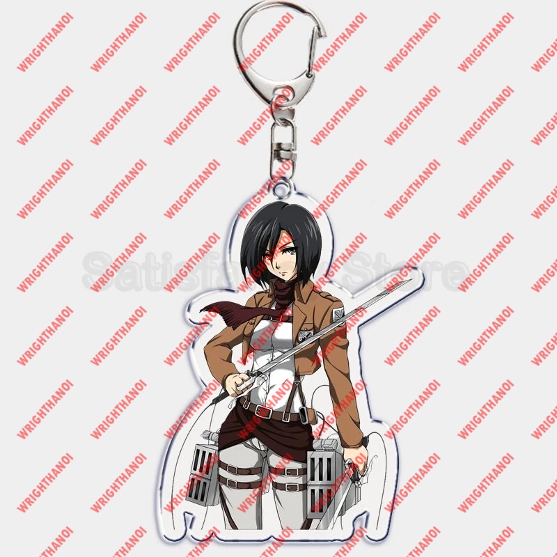 Móc Khóa Anime Attack on Titan Acrylic Nhân vật Levi Eren Mikasa Phụ Kiện trang trí móc khóa balo đi học