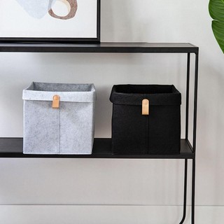 Giỏ đựng đồ nỉ SPIRAKOGEO, Giỏ đựng đồ lặt vặt có thể gập lại, Hộp đựng văn phòng phẩm mỹ phẩm Hộp đựng đa chức năng Hộp đựng vải nỉ Phòng ngủ