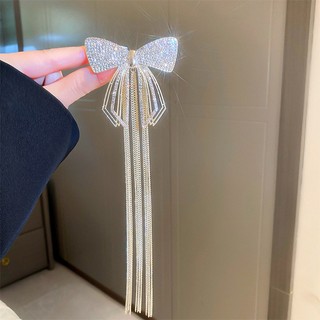 Kẹp Tóc Nơ Tua Rua Đính Đá Lấp Lánh Phong Cách Nhật Hàn Mới