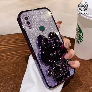 ốp lưng redmi note 7 Ốp Điện Thoại Silicon Mềm Mạ Điện Họa Tiết Thỏ Lấp Lánh Chống Rơi Cho redmi note 7